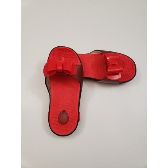 New De & Fa Red Slip-on Sandals – Size 13 Toddler Girls - Picture 4 of 5
